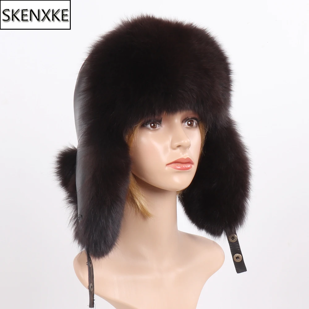 New Arrival Winter Women Genuine Fox Fur Hats 100% Natural Real Leather Cap Casual Warm Soft Russian Ladies Fox Fur Bomber Hats
New Arrival Winter Women Genuine Fox Fur Hats 100% Natural Real Leather Cap Casual Warm Soft Russian Ladies Fox Fur Bomber Hats