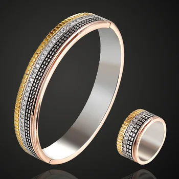 Zlxgirl jewelry Brand mix color Copper Bangle & Rings Sets for men Women's Gold-color Bangle Rings Accessory Sets 2201100193
Zlxgirl jewelry Brand mix color Copper Bangle & Rings Sets for men Women's Gold-color Bangle Rings Accessory Sets 2201100193