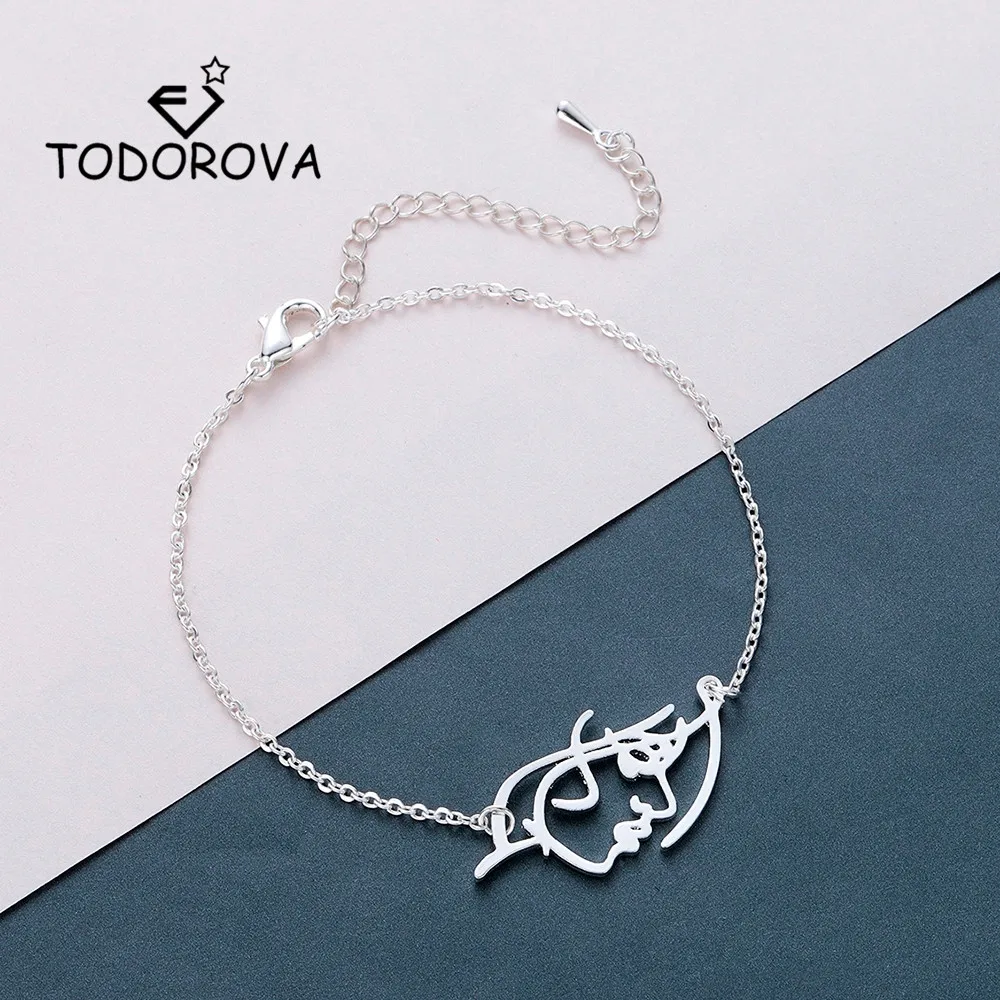 Todorova Geometric Girl Face Bracelets Women Accessories Stainless Steel Jewelry Cute Hollow Face Bracelets Lovers Gift
Todorova Geometric Girl Face Bracelets Women Accessories Stainless Steel Jewelry Cute Hollow Face Bracelets Lovers Gift