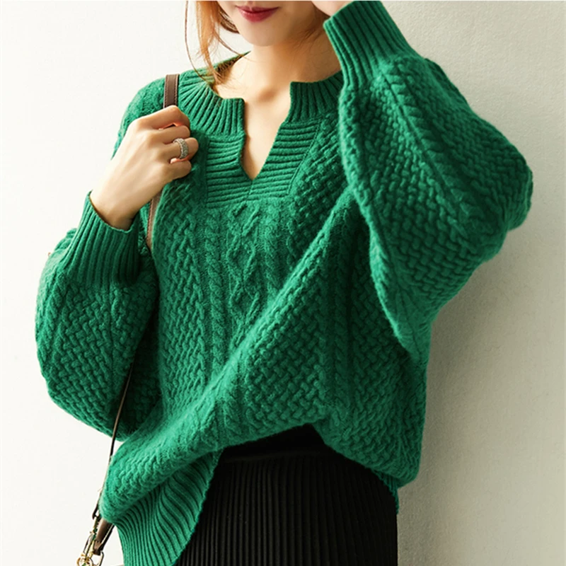 Women Sweater 2019 New Spring Fashion Casual Solid V-Neck Sweater Warm Vintage Loose Long Sleeve Knitted Pullover Sweaters
Women Sweater 2019 New Spring Fashion Casual Solid V-Neck Sweater Warm Vintage Loose Long Sleeve Knitted Pullover Sweaters