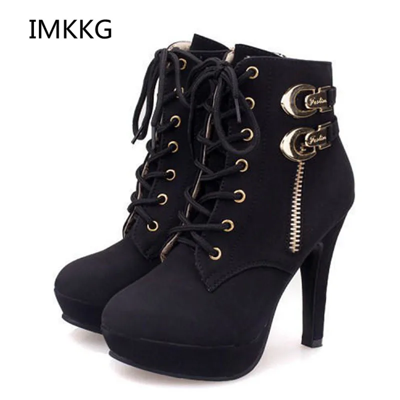 women boots sexy high heels platform ankle boots for women botas femininas thin heel lace up night high heel boots G124
women boots sexy high heels platform ankle boots for women botas femininas thin heel lace up night high heel boots G124