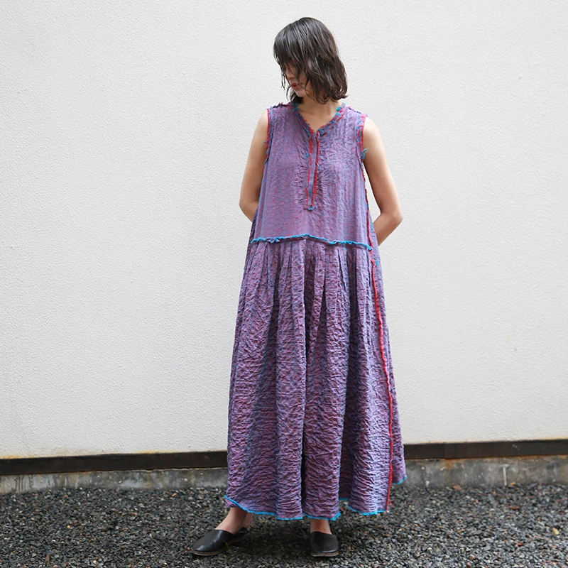 CH302 Original Design new arrivals summer 2017 women casual loose sleeveless long cotton and linen a line dress
CH302 Original Design new arrivals summer 2017 women casual loose sleeveless long cotton and linen a line dress