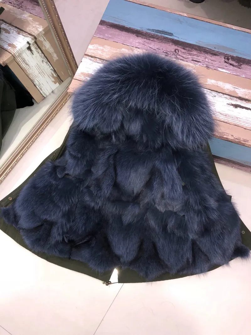 warm thickening winter fur collar child coat child (8)