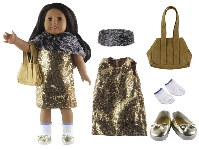 Hot sell! 1 set Leisure handmade dress clothes outfit Princess skirt for 18"American Doll+Shoes+Tights+Bag L17
Hot sell! 1 set Leisure handmade dress clothes outfit Princess skirt for 18"American Doll+Shoes+Tights+Bag L17
