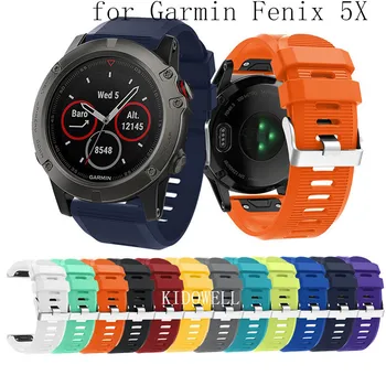 

22mm 20mm 26mm Sport Silicone WatchBand Strap Watchband Bracelet Band for Garmin Fenix 5X 5X plus 5S 5S plus 5 5plus Watch Strap