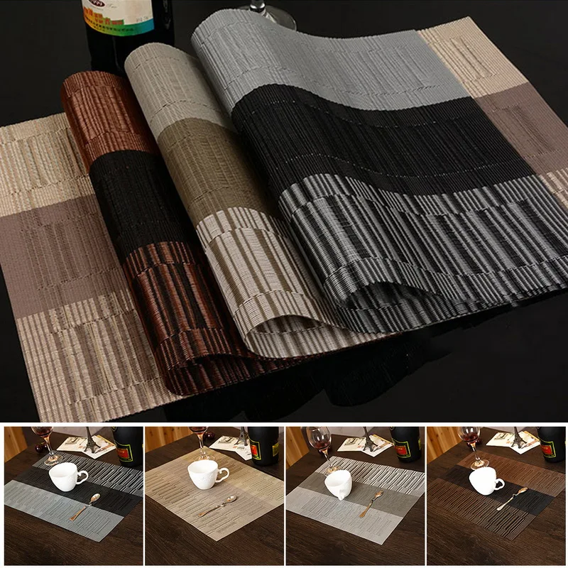 4/6pcs Place Mat Non-Slip Heat Resistant Dining Table Mat Home Kitchen Restaurant Pad Bowl Napkin Tray Cloth Coaster Waterproof
4/6pcs Place Mat Non-Slip Heat Resistant Dining Table Mat Home Kitchen Restaurant Pad Bowl Napkin Tray Cloth Coaster Waterproof