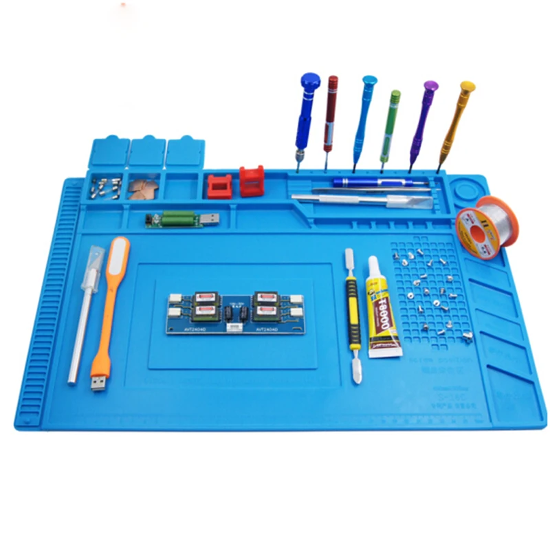 1Pc Insulation Pad Heat-Resistant Soldering Silicone Soldering Mat for BGA Soldering Iron Pad Repair Station
1Pc Insulation Pad Heat-Resistant Soldering Silicone Soldering Mat for BGA Soldering Iron Pad Repair Station