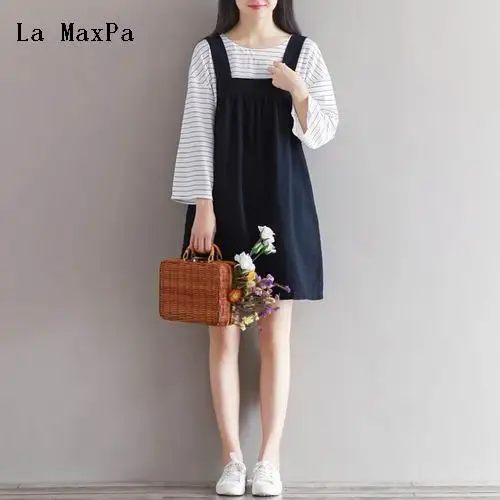La MaxPa Preppy Style Spring Autumn Women Dress Solid Blue Spaghetti Strap Slash Neck High Waist Pleated Pocket Cotton Dress
La MaxPa Preppy Style Spring Autumn Women Dress Solid Blue Spaghetti Strap Slash Neck High Waist Pleated Pocket Cotton Dress