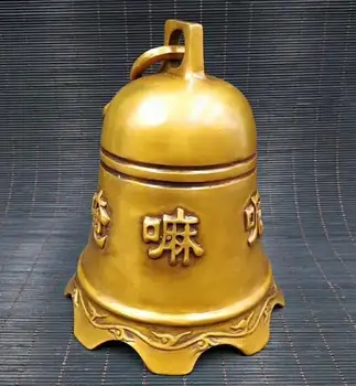 Chinese Buddhism Pure brass copper bell Feng shui decoration statue
Chinese Buddhism Pure brass copper bell Feng shui decoration statue