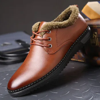 New Winter Men Shoes Warm Fur Casual Leather Shoes Men Fashion Low Lace UP Black Dress Shoes Flats Zapatos Hombre Size 28-66
New Winter Men Shoes Warm Fur Casual Leather Shoes Men Fashion Low Lace UP Black Dress Shoes Flats Zapatos Hombre Size 28-66