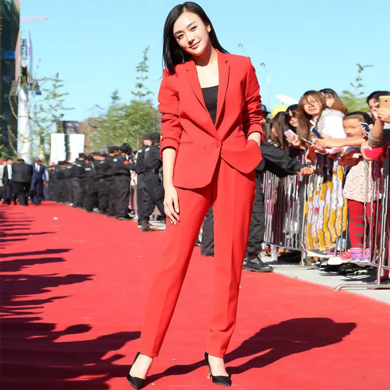 Set female 2019 spring and autumn new red suit feet pants two-piece fashion temperament loose wild color women's clothes
Set female 2019 spring and autumn new red suit feet pants two-piece fashion temperament loose wild color women's clothes