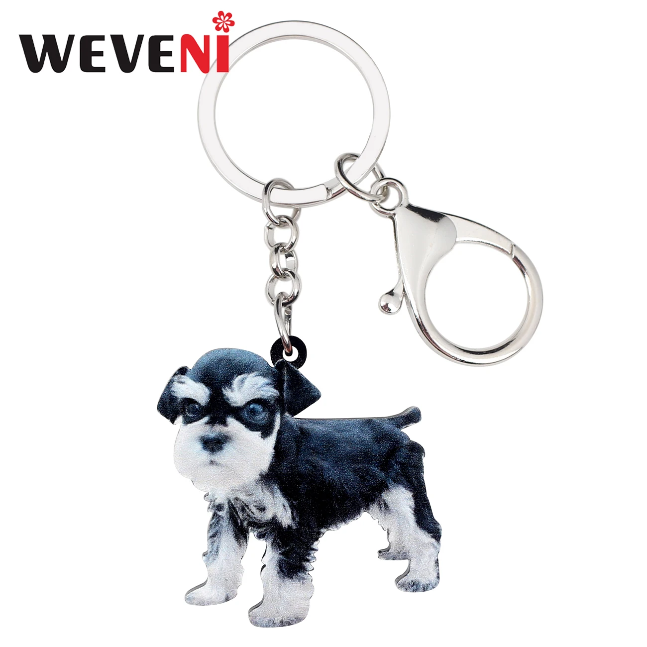 WEVENI Acrylic Cartoon Mini Schnauzer Dog Key Chains Keychains Ring Jewelry For Women Girls Bag Car Purse Charms Gift Wholesale
WEVENI Acrylic Cartoon Mini Schnauzer Dog Key Chains Keychains Ring Jewelry For Women Girls Bag Car Purse Charms Gift Wholesale