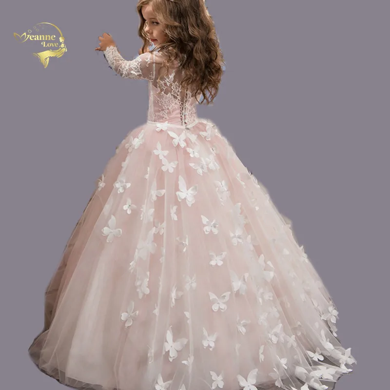 Evening Children Princess Kids Dresses Jewel Long Sleeves Hand made Flower On Sale Free Shipping Party Pageant Little Bride Gown
Evening Children Princess Kids Dresses Jewel Long Sleeves Hand made Flower On Sale Free Shipping Party Pageant Little Bride Gown