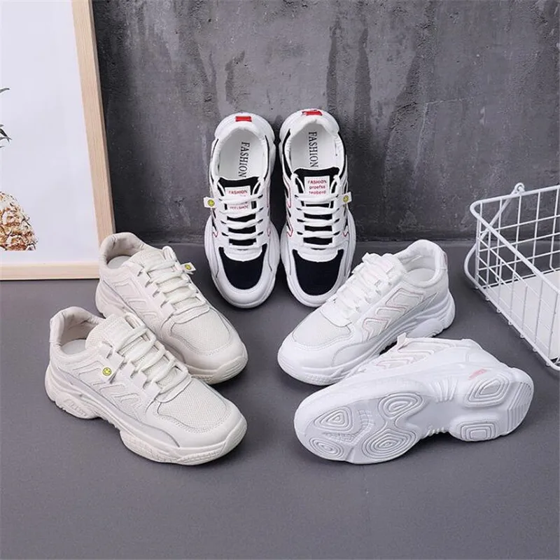 White Shoes Women Designer Korean Fashion Platform Chunky Sneakers High 4cm Split Leather Light Breathable Tenis Feminino
White Shoes Women Designer Korean Fashion Platform Chunky Sneakers High 4cm Split Leather Light Breathable Tenis Feminino