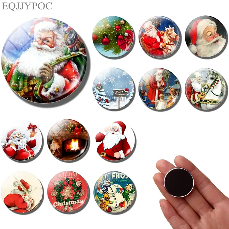 santa claus fridge magnet christmas decoration 30mm refrigerator