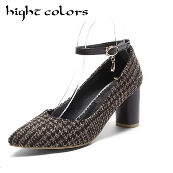 2019 Spring Elegant High Heels Women Pumps Plail Ankle Strap Buckle Strange Style Pointed Toe Shallow Footwear Female Shoes
2019 Spring Elegant High Heels Women Pumps Plail Ankle Strap Buckle Strange Style Pointed Toe Shallow Footwear Female Shoes