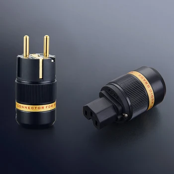2pairs Viborg audio Hifi Pure copper 24K Gold plated IEC female connector EU power plug for power cable extension adapter
2pairs Viborg audio Hifi Pure copper 24K Gold plated IEC female connector EU power plug for power cable extension adapter