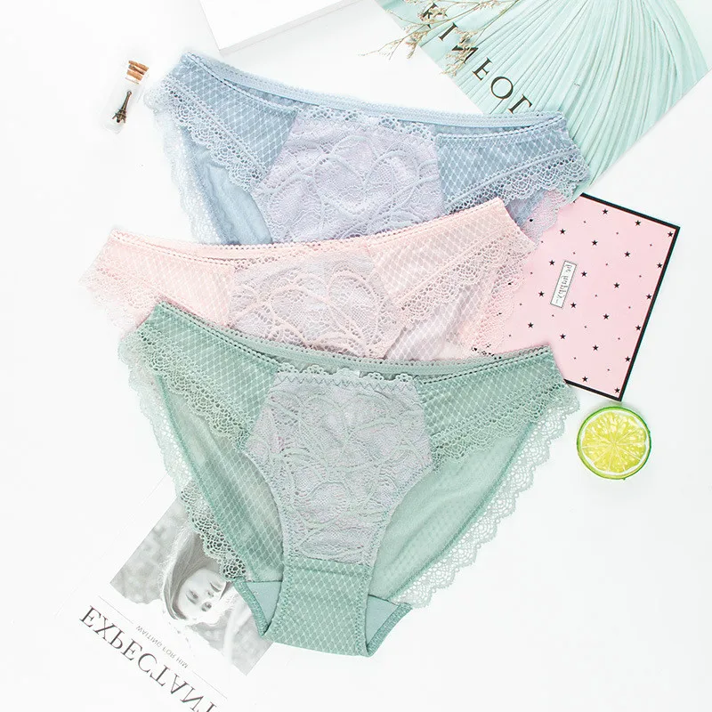 Roseheart Women Fashion Blue Cotton Lace Mesh Low Waist Sexy Panties Underwear Lingerie Women Briefs 3 Piece 3 Color Underpants
Roseheart Women Fashion Blue Cotton Lace Mesh Low Waist Sexy Panties Underwear Lingerie Women Briefs 3 Piece 3 Color Underpants