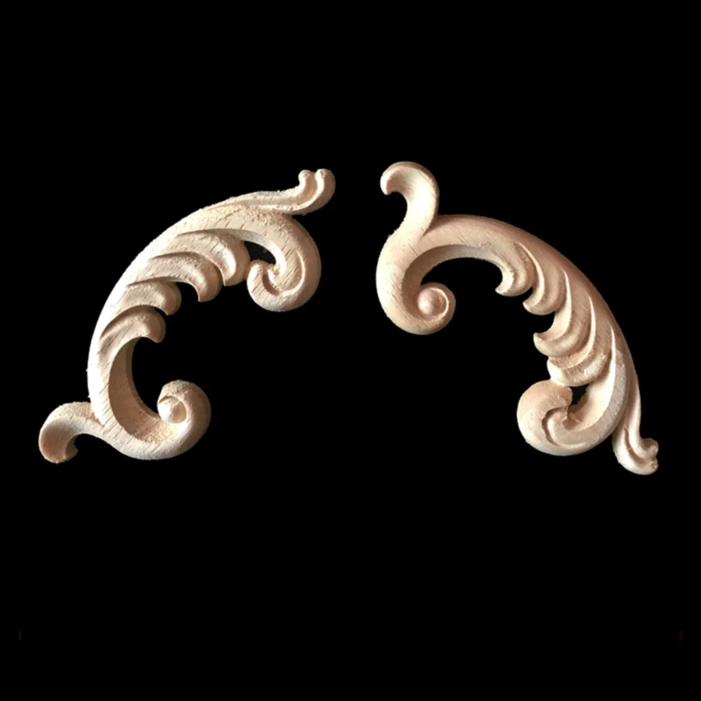 2PCS 11*5CM Vintage Unpainted Wood Carved Corner Onlay Applique Wall Craft Furniture for Home Cabinet Door Decoration Craft
2PCS 11*5CM Vintage Unpainted Wood Carved Corner Onlay Applique Wall Craft Furniture for Home Cabinet Door Decoration Craft