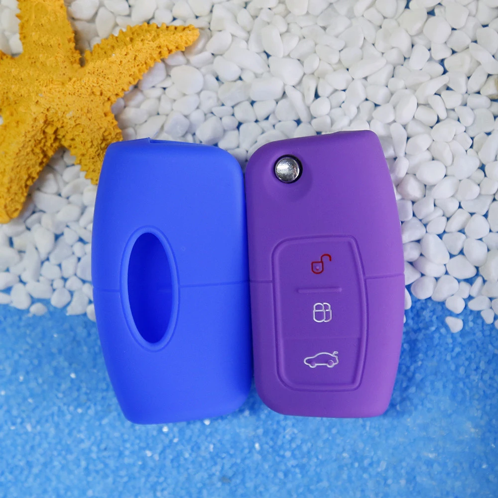Silicone 3 Buttons Flip Folding Car Key Case Cover Protective Key Shell For Ford Focus 2 Mondeo New Fiesta Ecosport Car Styling
Silicone 3 Buttons Flip Folding Car Key Case Cover Protective Key Shell For Ford Focus 2 Mondeo New Fiesta Ecosport Car Styling