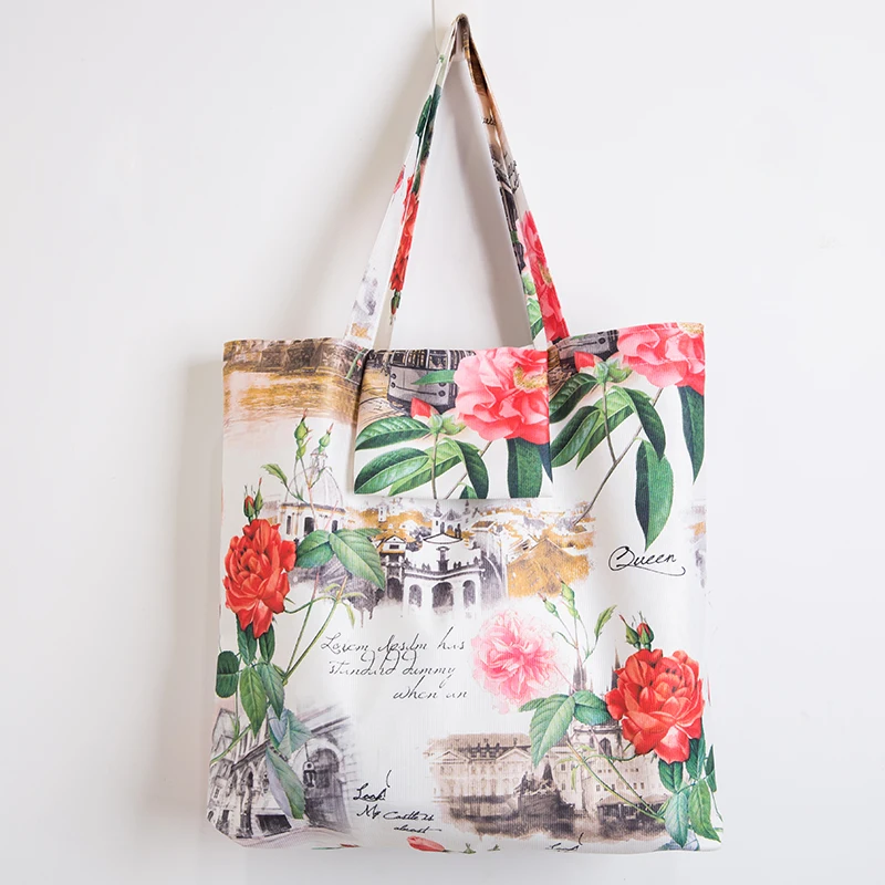 Floral Fashion Durable Women Student Cotton Shoulder Bag Shopping Tote Check Female Flax Canvas printing LOGO
Floral Fashion Durable Women Student Cotton Shoulder Bag Shopping Tote Check Female Flax Canvas printing LOGO