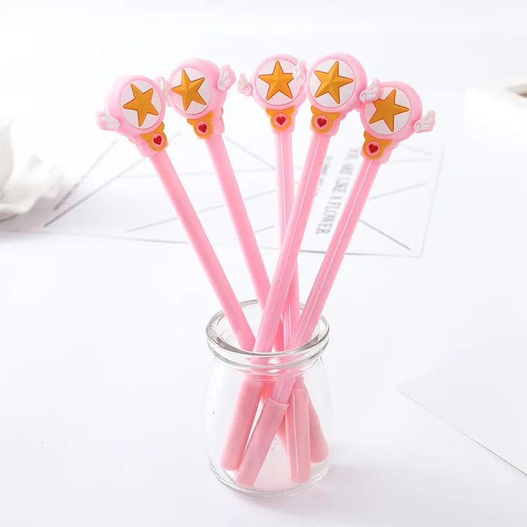 Creative Pink gel Pen School pen Wings stars Neutral pen office writing signature Pen student stationery supplies
Creative Pink gel Pen School pen Wings stars Neutral pen office writing signature Pen student stationery supplies