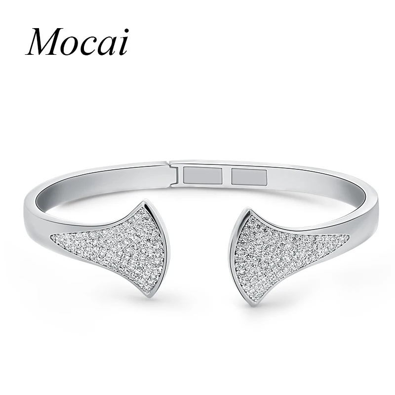 

Mocai Sector Fashion Cubic Zirconia Adjustable Bangle Bracelet For Women Gold Plate Cuff Bangle Bracelet Ring Jewelery ZK30