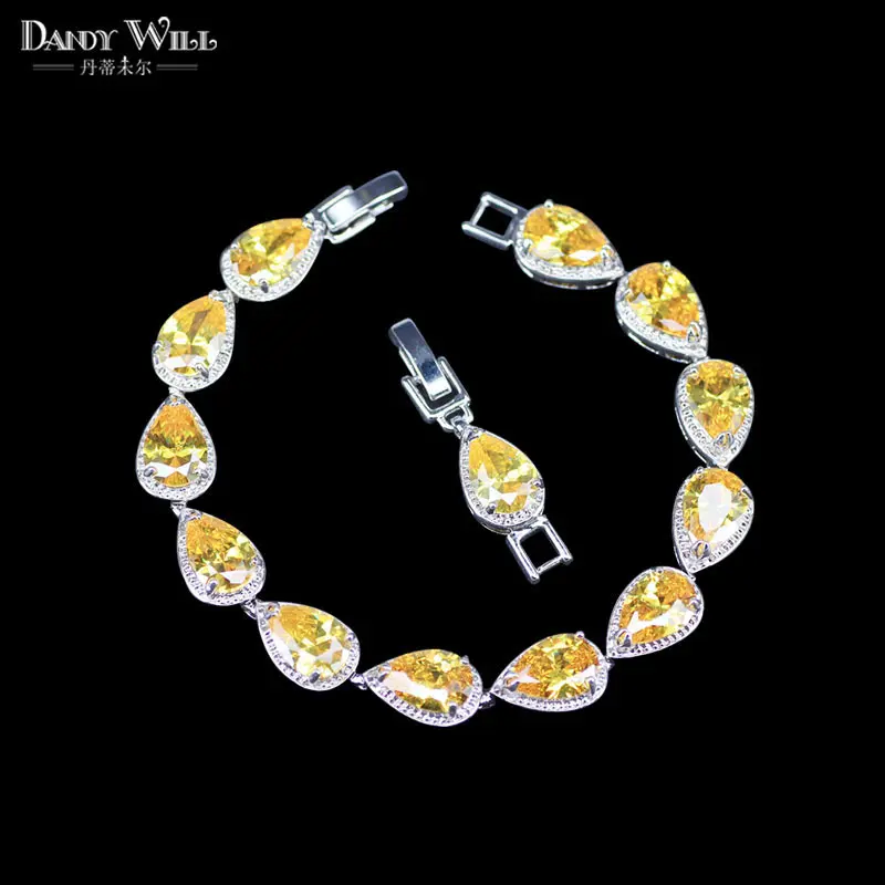 Brand High Quality Pear Cut Yellow Stone Cubic Zirconia Bracelets For Women Fashion Bridal Wedding Jewelry Best Birthday Gift
Brand High Quality Pear Cut Yellow Stone Cubic Zirconia Bracelets For Women Fashion Bridal Wedding Jewelry Best Birthday Gift