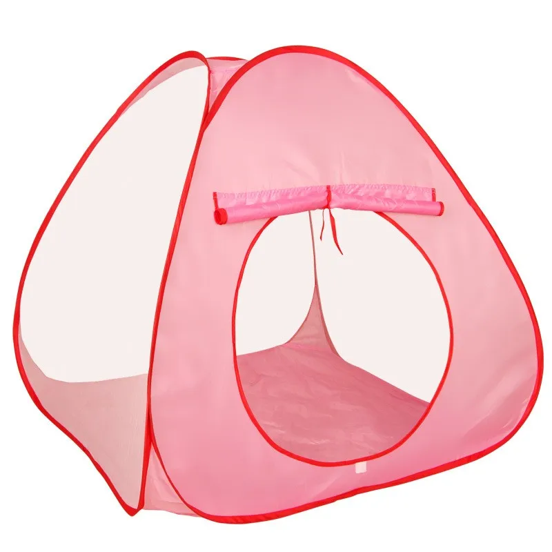 Foldable indoor outdoor children's play house on three sides gauze spacious tent ocean ball pool toys parent-child interaction (6)