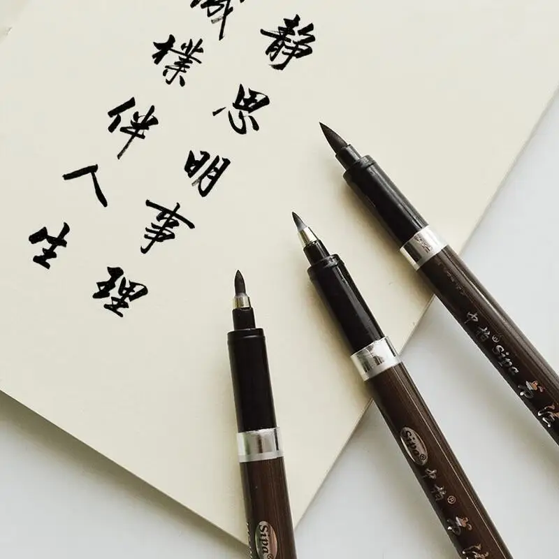 3pcs Calligraphy Pen For Signature Chinese Words Learning Japan Material Brush Art Marker Pens Stationery School Supplies
3pcs Calligraphy Pen For Signature Chinese Words Learning Japan Material Brush Art Marker Pens Stationery School Supplies