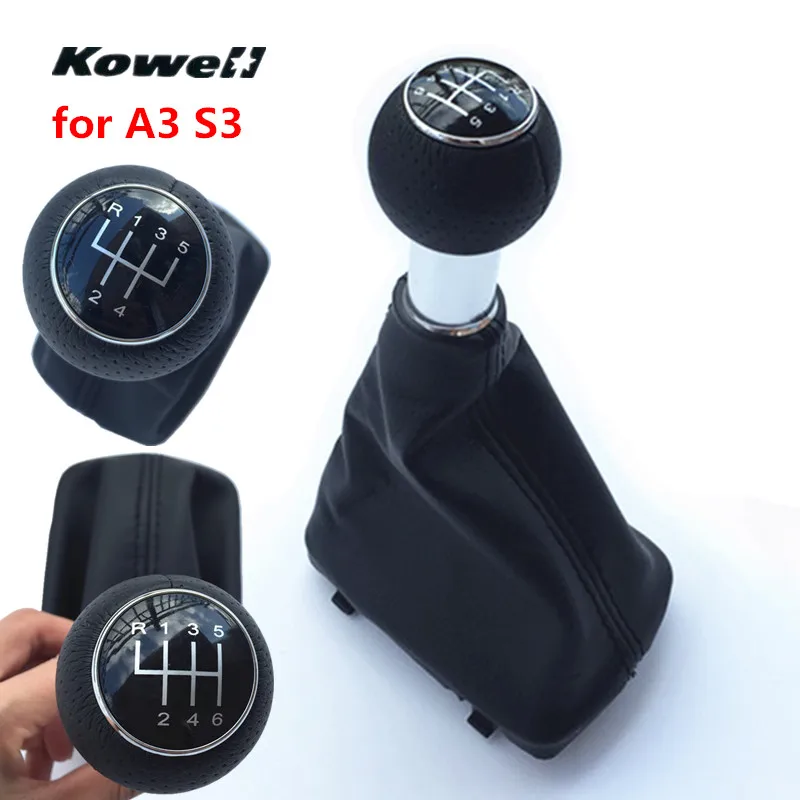 New Chromed Leatherette 5 6 Speed MT Manual Transmission Gear Shift Knob for Audi A3 S3 Sportb. Lim. qu BR with Gator Boot Cover
New Chromed Leatherette 5 6 Speed MT Manual Transmission Gear Shift Knob for Audi A3 S3 Sportb. Lim. qu BR with Gator Boot Cover