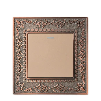Wall Switch 1 Gang 1 Way86 Antique Copper Carved Zinc Alloy Switch Panel 10A AC110-250V
Wall Switch 1 Gang 1 Way86 Antique Copper Carved Zinc Alloy Switch Panel 10A AC110-250V