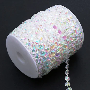 30m 10m Iridescent Octagonal Acrylic Beads Strand Line Chain Wedding Party Diamond Crystal Garland Decors Rhinestone Curtain
30m 10m Iridescent Octagonal Acrylic Beads Strand Line Chain Wedding Party Diamond Crystal Garland Decors Rhinestone Curtain