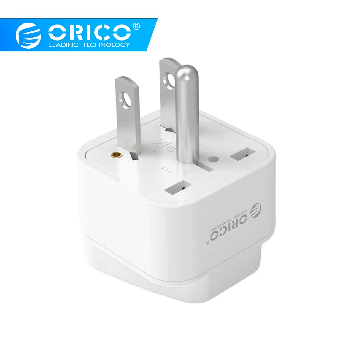 

ORICO Universal Travel Electrical Plug AU US UK BR IN IS IT AC Plug Power Adapters Converter White Smart Plug Wall Socket Plug