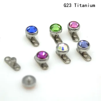 HENGKE Jewelry Dermal Anchor Skin Diver Body Piercing Jewelry Grade 23 titanium G23 CZ CRYSTAL GEM 4.5mm Head Micro Retainers
HENGKE Jewelry Dermal Anchor Skin Diver Body Piercing Jewelry Grade 23 titanium G23 CZ CRYSTAL GEM 4.5mm Head Micro Retainers