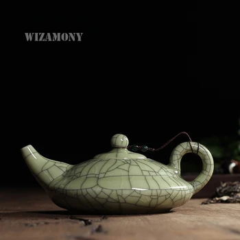 New Hot Sale Crackle Glaze Ge Kiln Longquan Celadon 300ml Zisha Ceramics Arts Flat Teapot Porcelain yixing Clay Antique Teapot
New Hot Sale Crackle Glaze Ge Kiln Longquan Celadon 300ml Zisha Ceramics Arts Flat Teapot Porcelain yixing Clay Antique Teapot