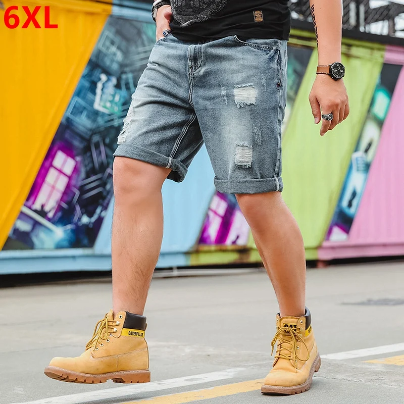 Large size knee length hole man big size summer thin section shorts tide summer Shorts
Large size knee length hole man big size summer thin section shorts tide summer Shorts