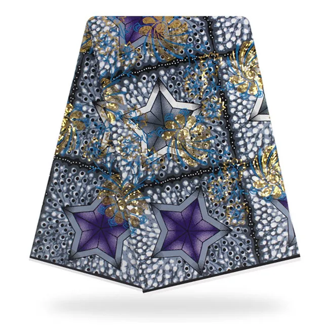 Popular party African veritable cotton wax fabric with embroidery and sequins for clothing SWE7(6yards/lot)
Popular party African veritable cotton wax fabric with embroidery and sequins for clothing SWE7(6yards/lot)