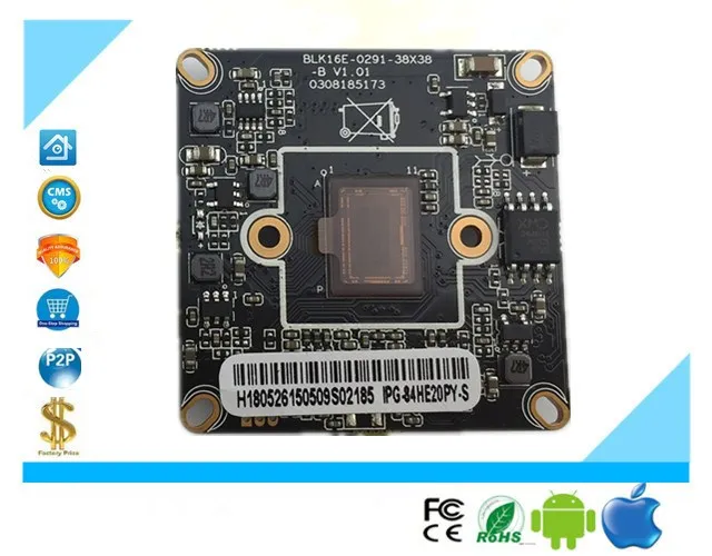 H.265/H.264 Sony307+3516E IP Camera Module Board 1080P 1920*1080 38*38mm CMS XMEYE Onvif P2P Cloud Mobile Surveillance Security
H.265/H.264 Sony307+3516E IP Camera Module Board 1080P 1920*1080 38*38mm CMS XMEYE Onvif P2P Cloud Mobile Surveillance Security