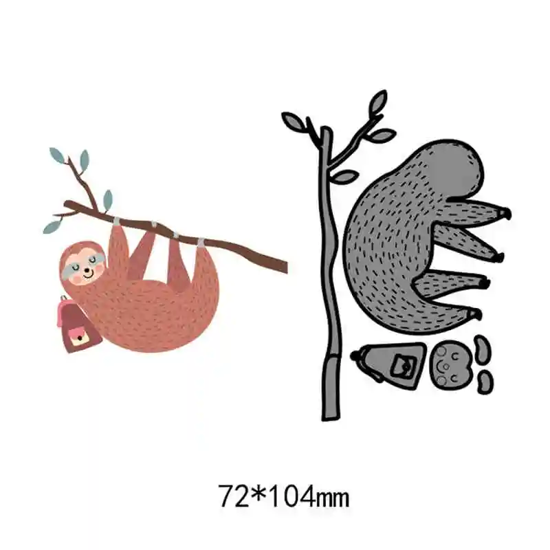 Cute Sloth Animal Metal Cutting Dies for DIY Scrapbooking Handmade Paper Cut Metal Animals Stamps and Stencil Dies 7.2*10.4cm
Cute Sloth Animal Metal Cutting Dies for DIY Scrapbooking Handmade Paper Cut Metal Animals Stamps and Stencil Dies 7.2*10.4cm