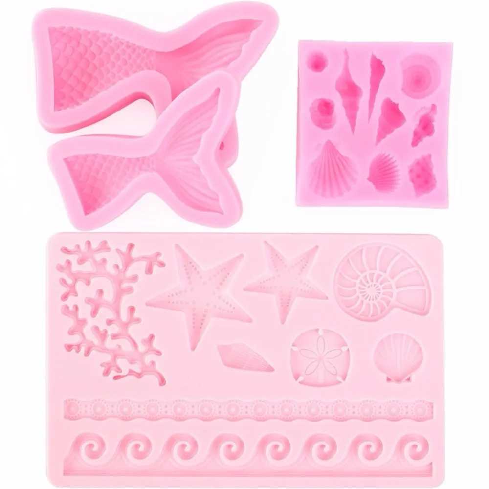 Ocean Sea Life Theme Cute Seashell Mermaid Tail Silicone 3D Baking Chocolate Fondant Soap Candy Cake Decor Jelly Sugarcraft Mold
Ocean Sea Life Theme Cute Seashell Mermaid Tail Silicone 3D Baking Chocolate Fondant Soap Candy Cake Decor Jelly Sugarcraft Mold