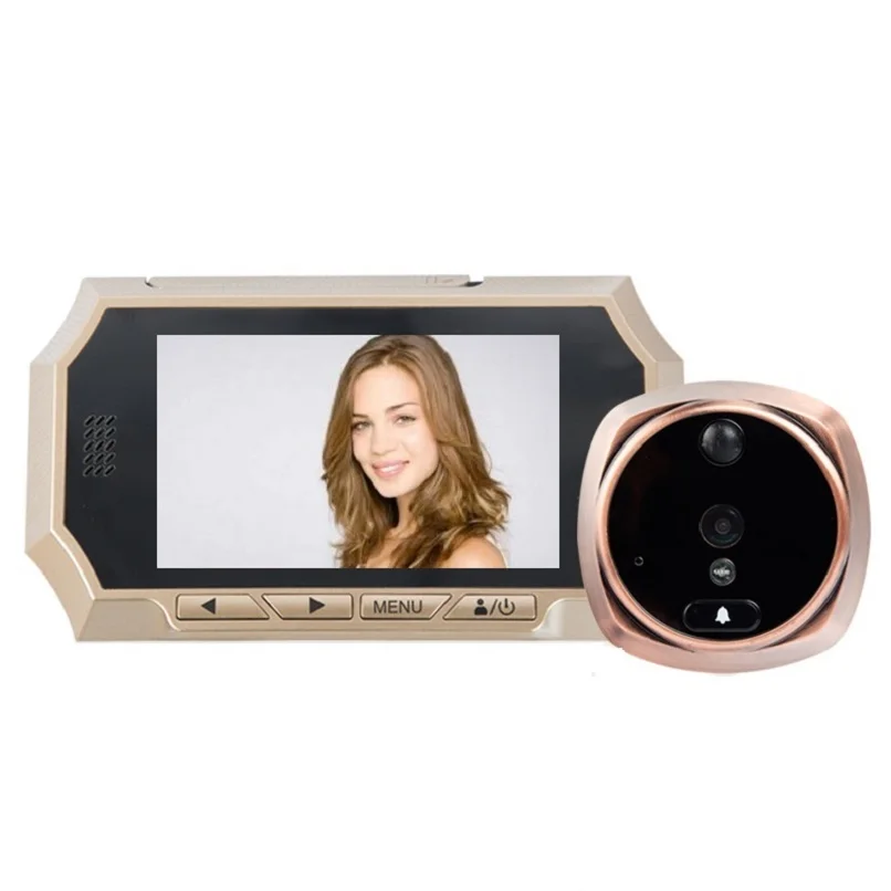 Digital Peephole doorbell video call 4.3 inch TFT LCD IR Night Vision PIR Motion Sensor Photos Taking Video Recording Max 32GB
Digital Peephole doorbell video call 4.3 inch TFT LCD IR Night Vision PIR Motion Sensor Photos Taking Video Recording Max 32GB