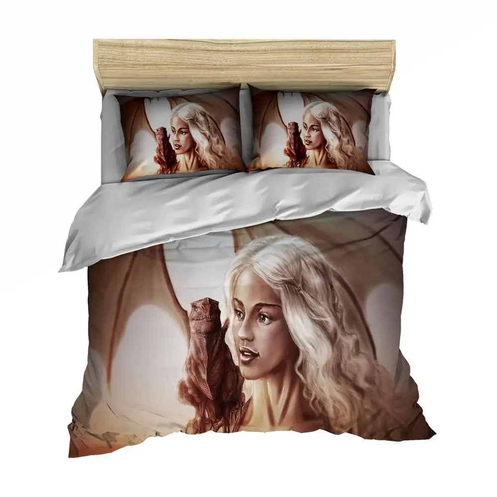 3D print Bedding set Game of Thrones Daenerys Targaryen Mother of Dragons friends' presents Duvet cover set Home Textiles
3D print Bedding set Game of Thrones Daenerys Targaryen Mother of Dragons friends' presents Duvet cover set Home Textiles