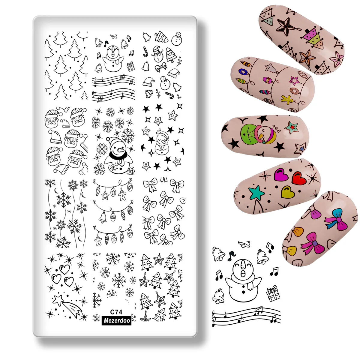 Nails Santa Claus Christmas Snowflake Image Plate Accessoires New Year Xms 3D Nail Art Stamping Template Manicure Stencil Plates
Nails Santa Claus Christmas Snowflake Image Plate Accessoires New Year Xms 3D Nail Art Stamping Template Manicure Stencil Plates