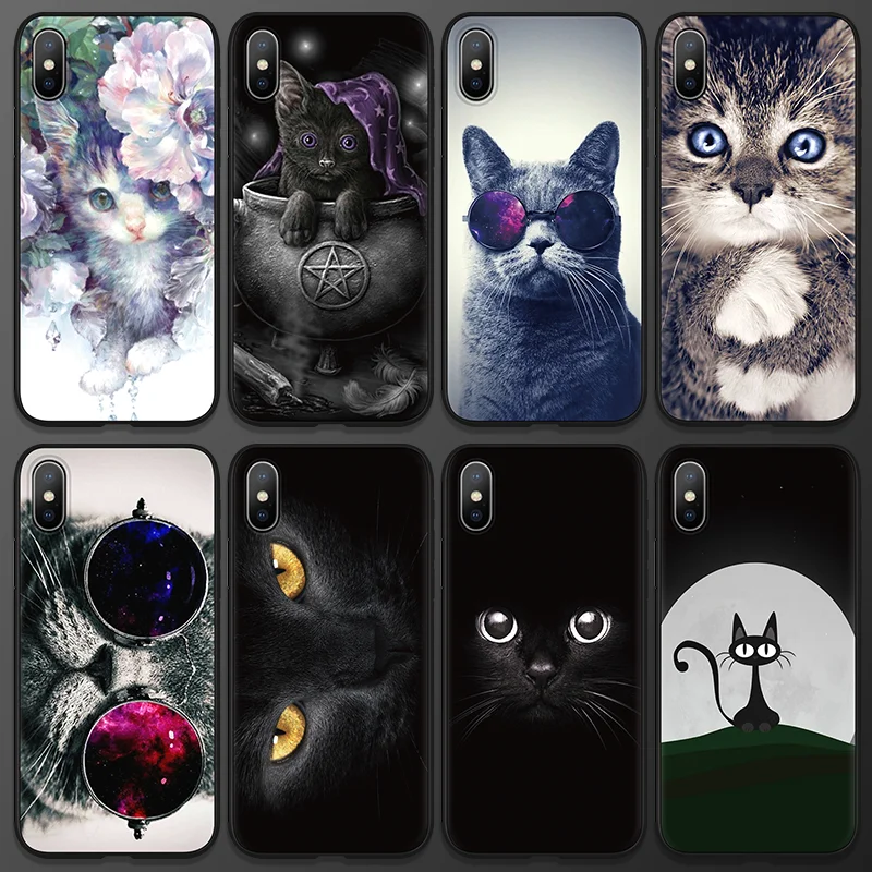 Cat Patterned Phone Cover For iPhone XS Max XR X 9 10 Black Matte Case For iPhone 8 Plus 7 6 6S Plus 5 5S SE Soft Silicone Coque
Cat Patterned Phone Cover For iPhone XS Max XR X 9 10 Black Matte Case For iPhone 8 Plus 7 6 6S Plus 5 5S SE Soft Silicone Coque