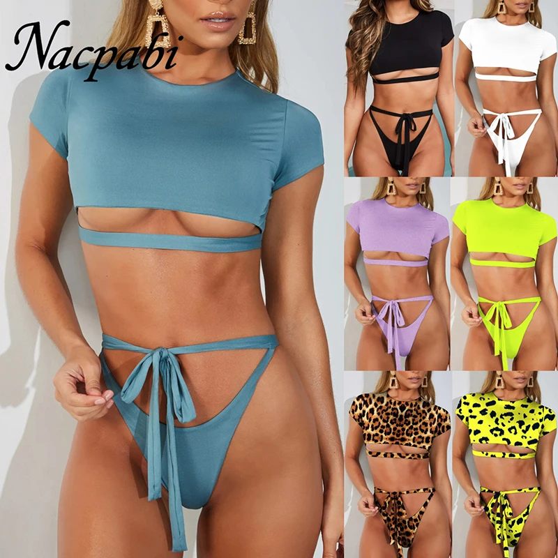 Sexy Girl 2 Pieces Swimsuit Women O Neck Leopard Slim Swimwear New Bandage Bathing Suit Tie Knot Swimsuit Monokini Thong Bikinis
Sexy Girl 2 Pieces Swimsuit Women O Neck Leopard Slim Swimwear New Bandage Bathing Suit Tie Knot Swimsuit Monokini Thong Bikinis