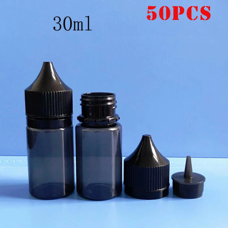 50pcs/lot 30ml Plastic PET Black Dropper Bottles Liquid E Juice Eye Drop Bottle Pointed Tip pilfer-proof cap Vape Oil Container
50pcs/lot 30ml Plastic PET Black Dropper Bottles Liquid E Juice Eye Drop Bottle Pointed Tip pilfer-proof cap Vape Oil Container