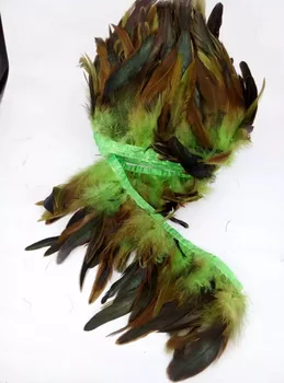Free shipping! 10yards chicken feather trimming Coque feather ribbon dye Green rooster feather Fringe for dressing/headdress
Free shipping! 10yards chicken feather trimming Coque feather ribbon dye Green rooster feather Fringe for dressing/headdress