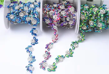 ROUNDflower rhinestones beaded lace trim Elastic lace fabric trimming Diy Wedding Dress Accessories Width 
ROUNDflower rhinestones beaded lace trim Elastic lace fabric trimming Diy Wedding Dress Accessories Width