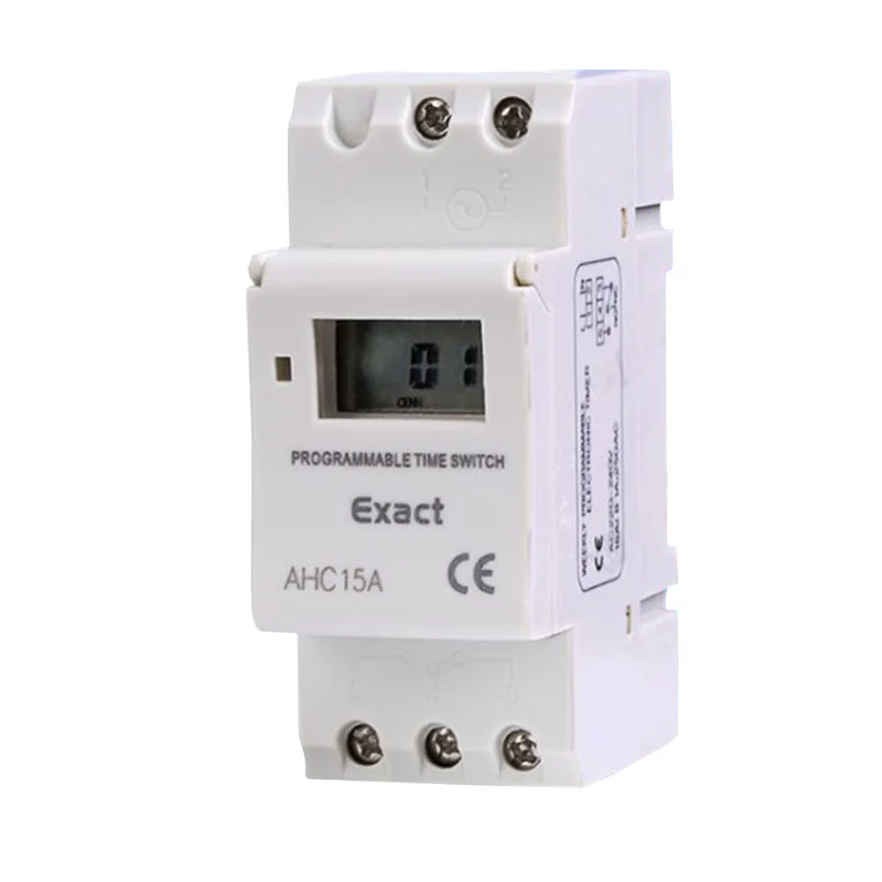 

AHC15A THC15A Daily/Weekly Programmable Din Rail Digital Timer Time Switch Relay 25A 16A 220V AC 230V 110V/ DC 24V 12V